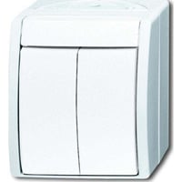 Busch-Jaeger Serienschalter 2601/5 Wippe Taste mit Komplettgehäuse weiß (matt), Retail