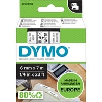 Dymo D1 ORIGINAL Schriftband, schwarz auf weiß, 6mm x 7m S0720780  