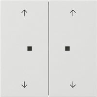 Gira Wippe zweifach mit Pfeilsymbolen und Kontrollfenster Flächenschalter weiß, Retail