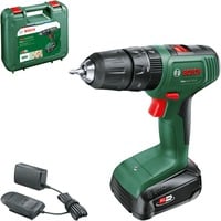 Bosch Heimwerken & Garten Akku-Schlagbohrschrauber EasyImpact 18V-40 grün/schwarz, Li-Ionen Akku 2,0Ah, Koffer, POWER FOR ALL ALLIANCE