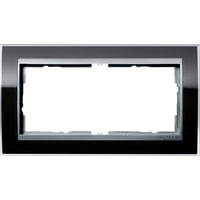 Gira Abdeckrahmen 2-fach ohne Montagerahmen, Abdeckung schwarz, Retail