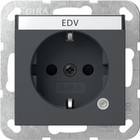 Gira Steckdose Kontroll und Beschriftungsfeld anthrazit, Retail