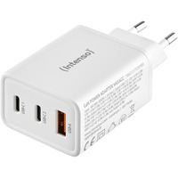 Intenso Netzteil Power Adapter W65ACC GaN, Anschlüsse: - 2x USB-C, 1x USB-A, Output: max. 65 Watt, GaN-Technologie, Weiß