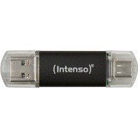 Intenso Twist Line 128 GB, USB-Stick anthrazit/transparent, USB-A 3.2 Gen 1, USB-C 3.2 Gen 1