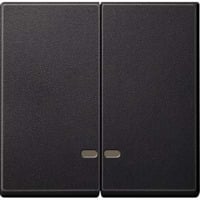 Merten Doppelwippe für Serien- und Doppeltaster-Einsatz, 2-fach, Material Thermoplast edelmatt anthrazit, Retail