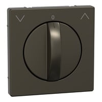 Merten Zentralplatte mit Rollladen-Tast-Rastschalter-Einsatz aus Metall bronze, Retail