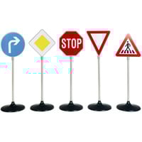 Verkehrsschilder-Set, Verkehrszeichen 5-tlg.