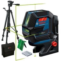 Bosch Kombilaser GCL 2-50 G Professional, mit TRIPOD, Kreuzlinienlaser blau/schwarz, grüne Laserlinien, mit Halterung RM10 Professional