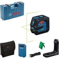 Bosch Professional Linienlaser GLL 20-22 G Professional blau/schwarz, Li-Ion-Akku 3,0Ah, grüne Laserlinien, inkl. Universalhalter LB 10, Koffer