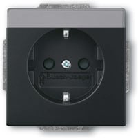 Busch-Jaeger Schutzkontaktsteckdose Einsatz 20 EUCNB-885 schwarz (matt), Retail