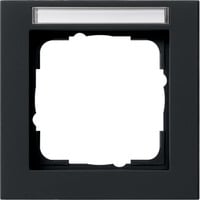 Gira Abdeckrahmen einefach mit Beschriftungsfeld, Abdeckung schwarz, Retail