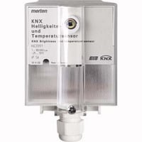 Merten KNX Helligkeits- und Temperatursensor mit Busankopplung Typ 663991 hellgrau, Retail