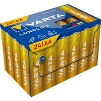 VARTA Longlife Batterie LR06 Box, AA (Mignon) 24 Stück
