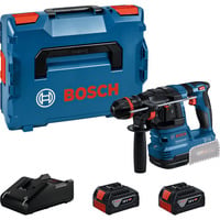 Bosch Professional Akku-Bohrhammer GBH 18V-22 X Professional, 18Volt blau/schwarz, 2x Li-Ionen Akku 4,0Ah, ONECHUCK, in L-BOXX