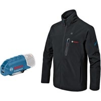 Bosch Professional Heat+Jacket GHJ 12+18V Solo Größe S, Arbeitskleidung schwarz, ohne Akku und Ladegerät