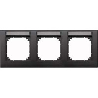 Merten Rahmen drei fach beschriftbar waagerecht anthrazit, Retail