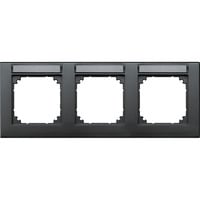 Merten Rahmen drei fach beschriftbar waagerecht anthrazit, Retail
