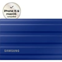 SAMSUNG Portable SSD T7 Shield 2 TB, Externe SSD blau, USB-C 3.2 Gen 2 (10 Gbit/s), extern