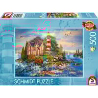 Schmidt Spiele Leuchtturm am Felsen, Puzzle 500 Teile