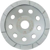 Bosch Diamant-Topfscheibe Standard for Concrete, Ø 125mm, Schleifscheibe Bohrung 22,23mm, für Beton- und Winkelschleifer