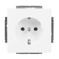 Busch-Jaeger Schutzkontakt-Steckdose CEE 7/3 Typ F, Unterputz, 16 Ampere, 250 Volt, mit Durchschleiffunktion weiß (matt), Retail