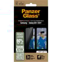 PanzerGlass Privacy Displayschutz Ultra-Wide Fit, Schutzfolie transparent, Samsung Galaxy S25+ / S24+