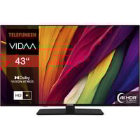 Telefunken XU43VP750M, LED-Fernseher 108 cm (43 Zoll), schwarz, UltraHD/4K, Tripple-Tuner, SmartTV, VIDAA-Betriebssystem