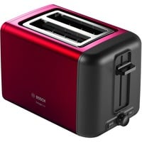 Bosch Kompakt-Toaster DesignLine TAT3P424DE rot/schwarz, 970 Watt, für 2 Scheiben Toast