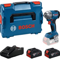 Bosch Professional Akku-Schlagschrauber GDS 18V-350 Professional, 18Volt blau, 2x Li-Ion Akku 4,0Ah, in L-BOXX