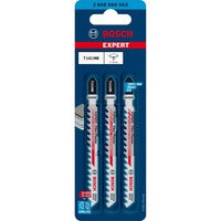Bosch Professional EXPERT Carbide Stichsägeblatt T 141 HM 'Fiber Plaster' 3 Stück
