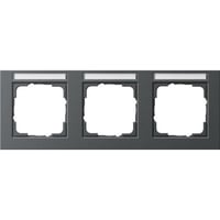 Gira Abdeckrahmen 3-fach waagerecht bruchsicher, Abdeckung anthrazit, Retail