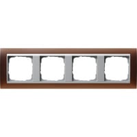 Gira Abdeckrahmen vierfach opak mit Zwischenrahmen braun, Retail