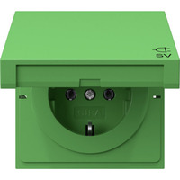 Gira Schutzkontaktsteckdose Typ F 16 Ampere 250 Volt mit Klappdeckel grün, Retail
