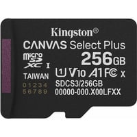 Kingston Canvas Select Plus 256 GB MicroSDXC, Speicherkarte schwarz, UHS-I U1, Class 10, V10