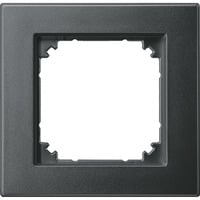 Merten Rahmen einfach, Thermoplast edelmatt, Schutzart IP20, Schlagfestigkeit IK02, 85,8x83,4x10,1 mm anthrazit, Retail