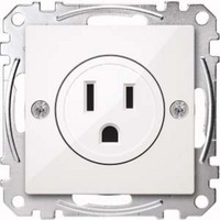 Merten Steckdosen Einsatz polarweiß glänzend USA 15 Ampere weiß (glänzend), Retail