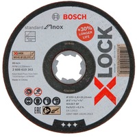 Bosch X-LOCK Trennscheibe Standard for Inox, Ø 125mm Bohrung 22,23mm, WA 60 T BF, gerade