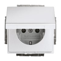 Busch-Jaeger Schutzkontaktsteckdose Einsatz aluminium, Retail