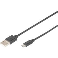 Digitus USB 2.0 Anschlusskabel USB-A (Stecker) > Micro-USB (Stecker) schwarz, 1 Meter