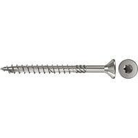 fischer Spanplattenschraube PowerFast 6,0x120 Senkkopf TX 100 Stück, mit Teilgewinde, Edelstahl A4