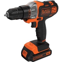 BLACK+DECKER Akku-Multifunktions-Bohrschrauber Multievo MT218K schwarz/orange, Li-Ionen Akku 1,5Ah, im Koffer