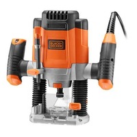 BLACK+DECKER Elektronik-Oberfräse KW1200E-QS orange/schwarz, 1.200 Watt