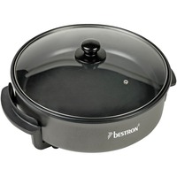 Bestron Multifunktions Party- /Snackpfanne AHP1500Z grau/schwarz, 1.500 Watt, Ø 35cm