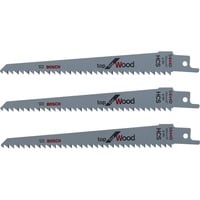 Bosch Heimwerken & Garten Keo Säbelsägeblatt S 644 D Top for Wood 3 Stück, Länge 150mm, für Akku-Gartensäge Keo