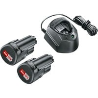 Bosch Heimwerken & Garten Starter-Set 12V (2x 1,5Ah + GAL 1210 CV) schwarz, 2x Akku + Ladegerät