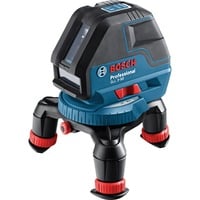 Bosch Linienlaser GLL 3-50 Professional, Kreuzlinienlaser blau/schwarz, Laserzieltafel, Schutztasche