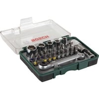 Bosch Mini Ratschen-Set 27-teilig, Werkzeug-Set grün