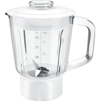 Bosch Mixeraufsatz MUZ45MX1, Glas weiß/transparent, 0,8 Liter, für Küchenmaschine MUM Serie 2, MUM Serie 4, MUM4, MUM5