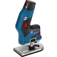 Bosch Professional Akku-Kantenfräse GKF 12V-8 Professional, 12Volt, Oberfräse blau/schwarz, 2x Li-Ionen Akku 3,0Ah