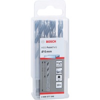 Bosch Professional HSS-Spiralbohrer PointTeQ Hex, Ø 6mm 10 Stück, Arbeitslänge 57mm